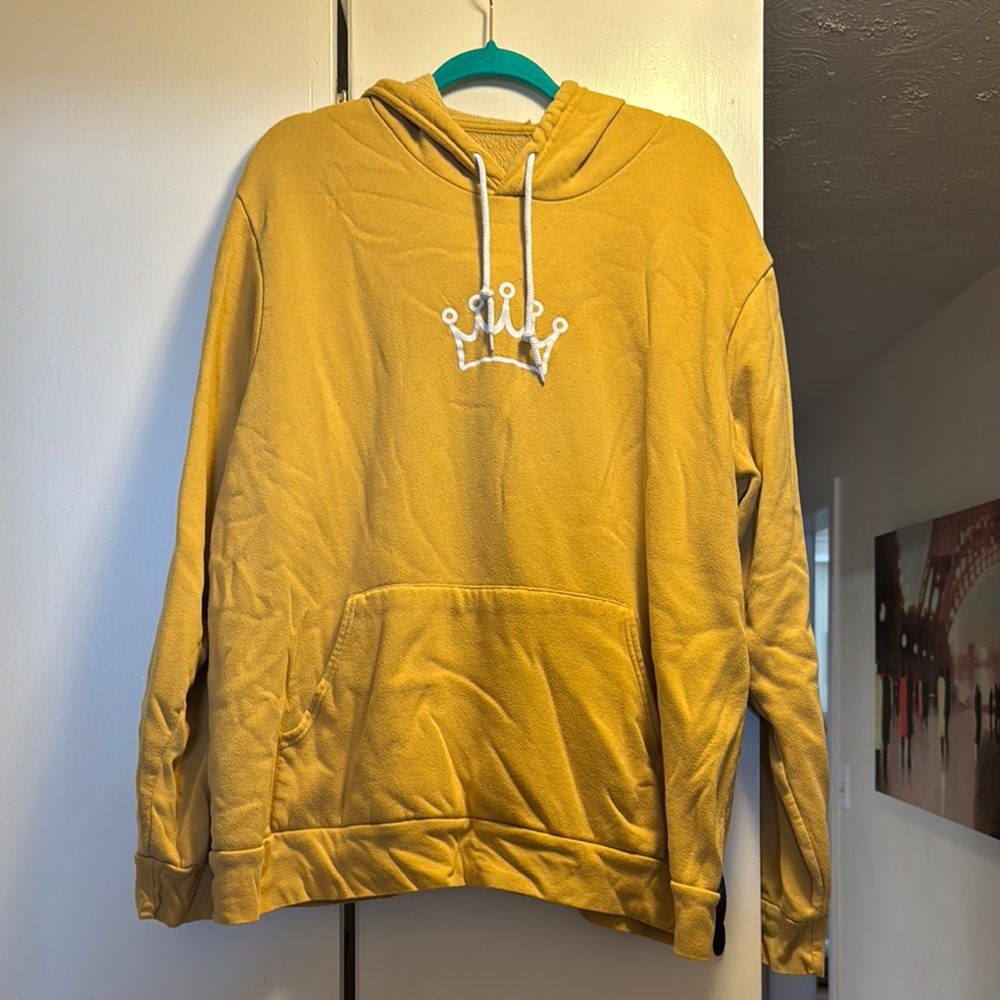 Giant Hoodie Gold/Yellow with Crown Embroidery